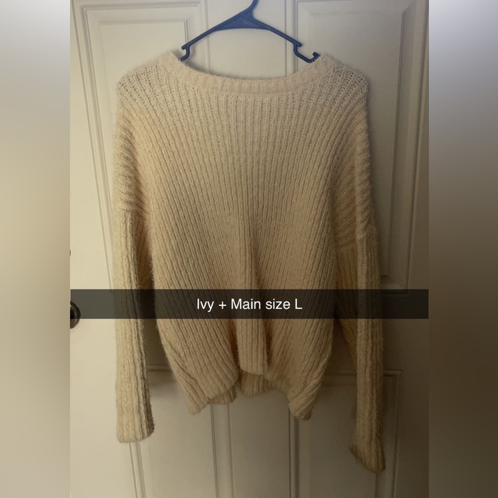 Cream color knit sweater